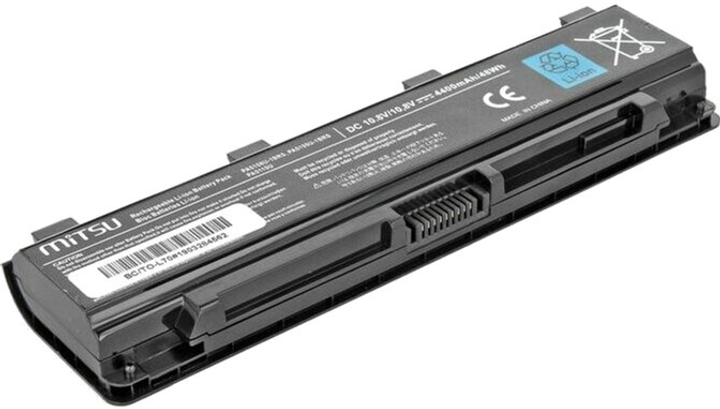 Акумулятор Mitsu для ноутбуків Toshiba C50, C55, C70, L70 10.8-11.1V 4400 mAh (48 Wh) (BC/TO-L70) - зображення 2