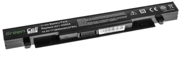 Bateria Green Cell PRO do laptopów Asus A550 A41-X550 14,4V 2600 mAh (AS58PRO) - obraz 2