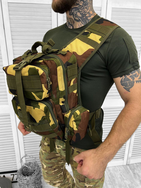 Тактичний однолямковий рюкзак 15 л Multicam - изображение 2