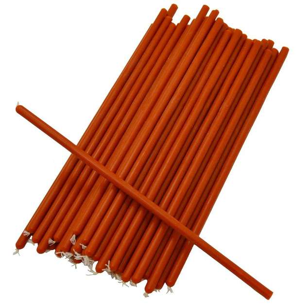 Оранжевые восковые свечи 20см (50шт) – фото, отзывы, характеристики в ...