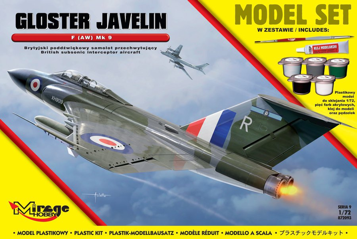Plastikowy model do sklejania Mirage Hobby samolot Gloster Javelin F Mk9 model set (5901463872935) - obraz 1