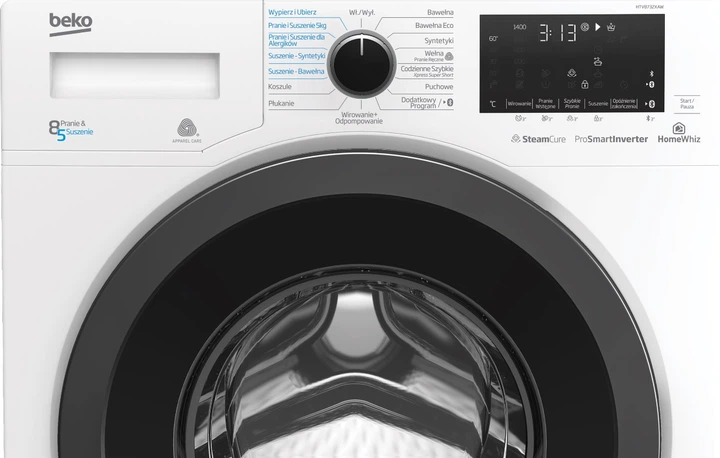 Пральна машина з сушаркою Beko HTV8732XAW - зображення 3