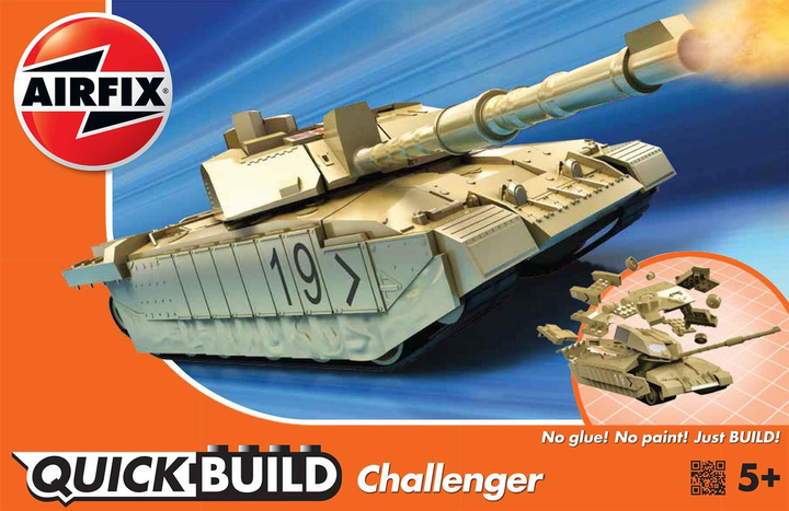 Plastikowy model do sklejania Airfix QuickBuild Challenger tank desert (5055286625701) - obraz 1