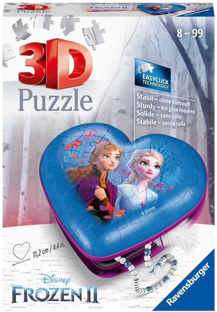 Puzzle 3D Ravensburger Heart Bo Frozen 2 24 x 24 cm 54 elementów (4005556112364) - obraz 1