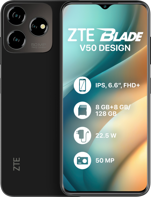 Мобильный телефон ZTE Blade V50 Design 8/128GB Diamond Black (1011472 ...
