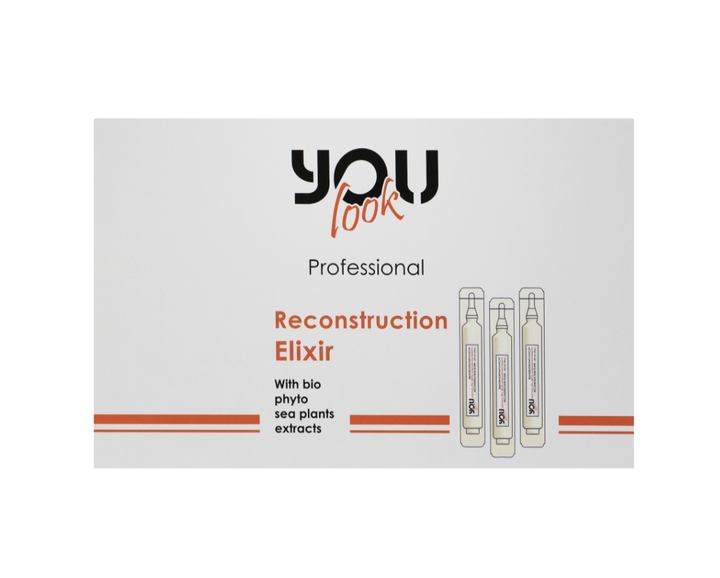 Восстанавливающий лосьон для всех типов волос You Look Reconstruction Elixir, 10х10 мл - Фото 2 Восстанавливающий лосьон для всех типов волос You Look Reconstruction Elixir, 10х10 мл - изображение 2