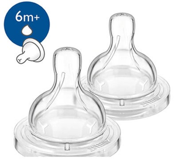 Соска силіконова Avent Teat Classic Anti-colic Teat 2 шт (8710103534457) - зображення 1