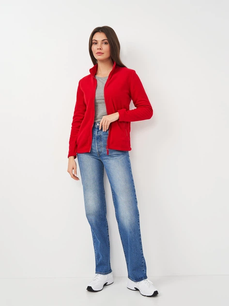 Толстовка на молнии утепленная на флисе без капюшона женская Sol's Norman Women 02094145 M Красная (3660731280101) - изображение 3