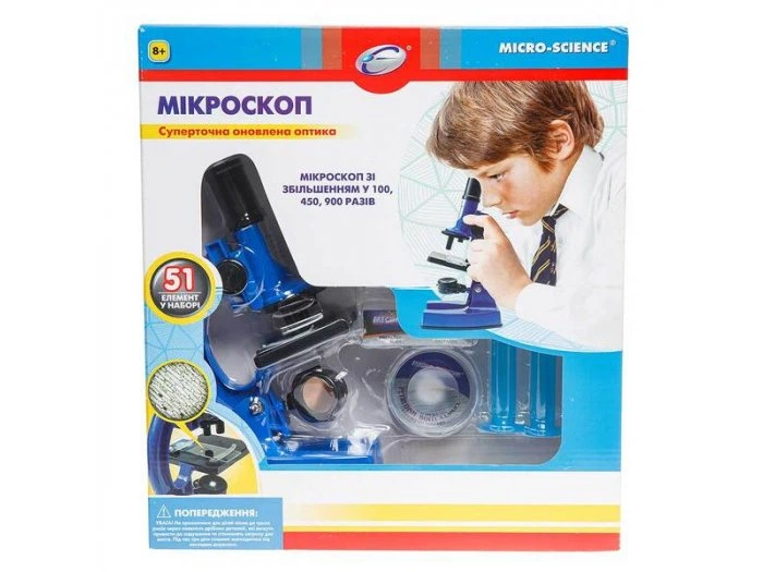 Микроскоп синий, Eastcolight (увеличение до 900 раз), ES21311 - изображение 2