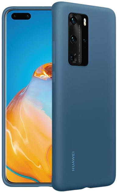Etui Huawei Silicone Case do P40 Pro Blue (6901443366101) - obraz 2