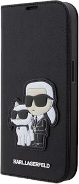 Чохол-книжка Karl Lagerfeld Saffiano Karl&Choupette do Apple iPhone 14 Pro Black (3666339122805) - зображення 1