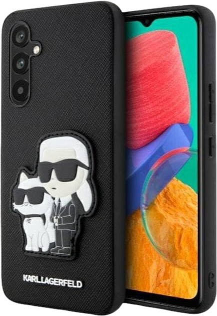 Панель Karl Lagerfeld Saffiano Karl&Choupette do Samsung Galaxy A54 5G Black (3666339129378) - зображення 1