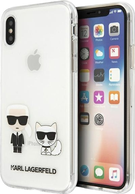 Панель Karl Lagerfeld Karl&Choupette do Apple iPhone Xs Max Transparent (3666339055059) - зображення 1