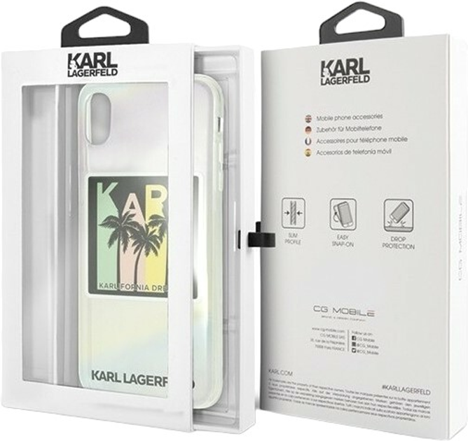 Панель Karl Lagerfeld Kalifornia Dreams do Apple iPhone Xs Max Transparent (3700740442197) - зображення 3