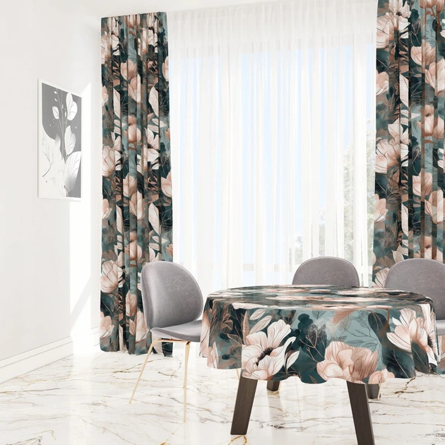 Готова напівзатемнювальна штора Soovi Home 140 х 250 см на тасьмі Delicate flowers (14559594291) - зображення 4