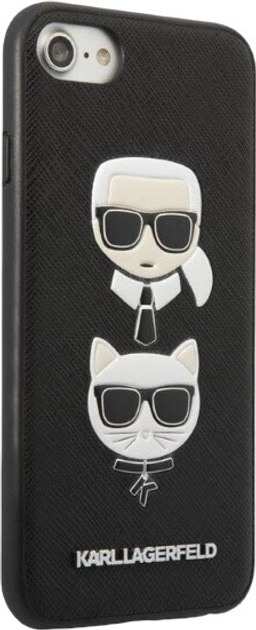 Панель Karl Lagerfeld Saffiano Karl&Choupette Head do Apple iPhone 7/8/SE 2020/SE 2022 Black (3666339054984) - зображення 2