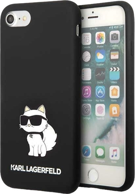Etui Karl Lagerfeld Silicone Choupette do Apple iPhone 7/8/SE 2020/SE 2022 Black (3666339118884) - obraz 2