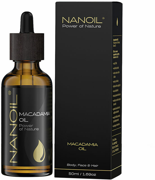 Olejek do ciała Nanoil Power Of Nature Macadamia Oil 50 ml (5905669547161) - obraz 1