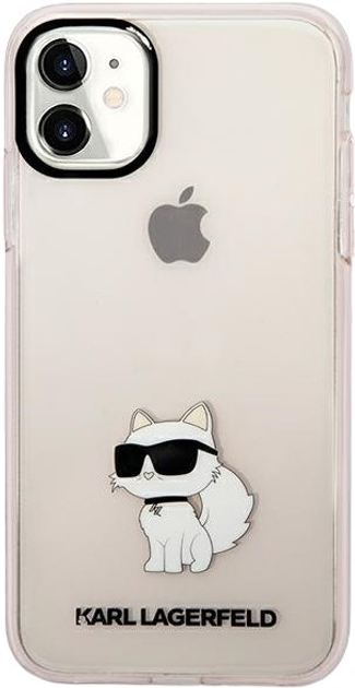 Панель Karl Lagerfeld Ikonik Choupette do Apple iPhone Xr/11 Pink (3666339118990) - зображення 1