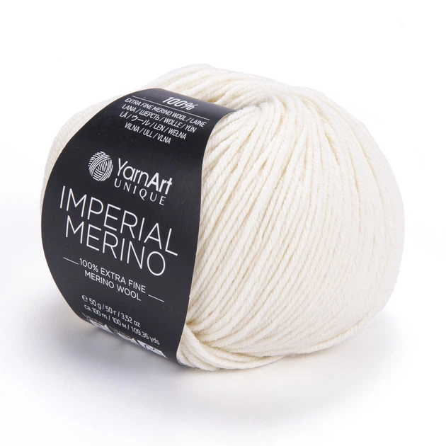 Пряжа YarnArt Imperial Merino 3303 Молочний - Фото 1 Пряжа YarnArt Imperial Merino 3303 Молочний - зображення 1