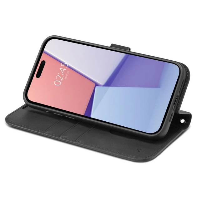 Чехол-книжка Spigen Wallet S Pro для iPhone 15 Pro Black (ACS06740) - изображение 13