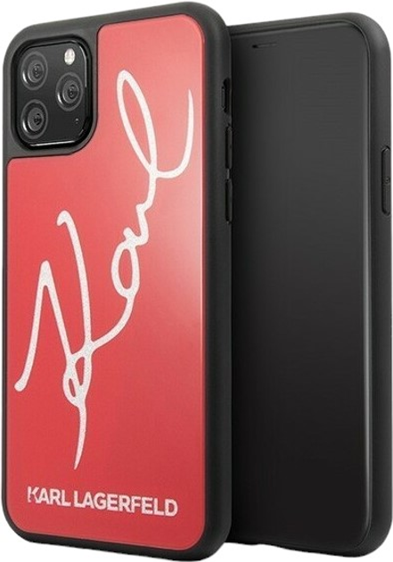 Панель Karl Lagerfeld Signature Glitter do Apple iPhone 11 Pro Max Red (3700740467589) - зображення 1