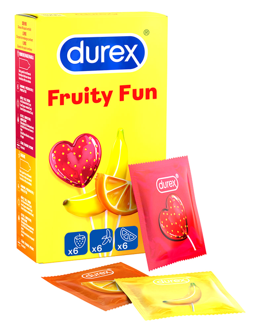 Презервативи Durex Fruity Fun ароматизовані 18 шт (5900627096934) - зображення 1