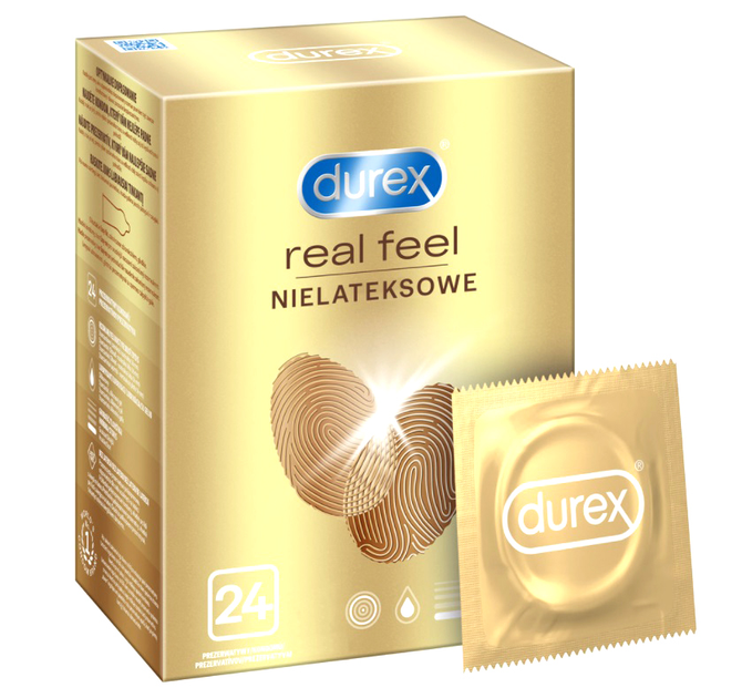 Презервативи Durex Real Feel безлатексні 24 шт (5900627072396) - зображення 1