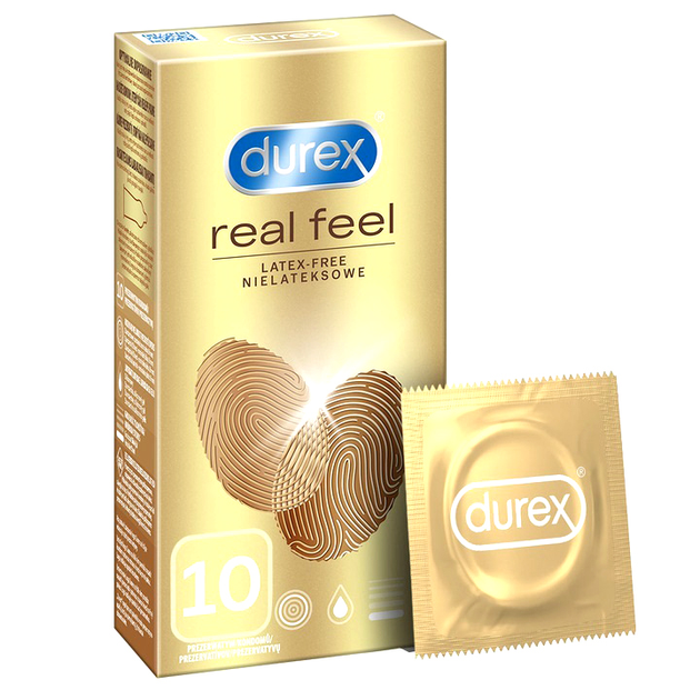 Prezerwatywy Durex bez lateksu Real Feel bezlateksowe 10 szt (5052197024128) - obraz 1