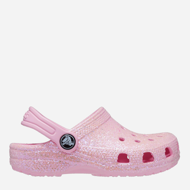Crocsy dziecięce dla dziewczynki Crocs Classic Glitter Clog TCR206992 25-26 Różowe (196265255436) - obraz 1