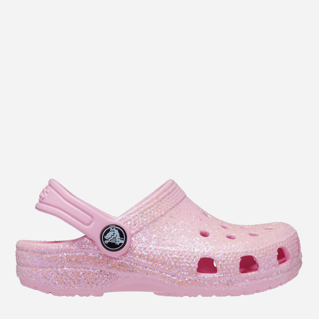 Дитячі крокси для дівчинки Crocs Classic Glitter Clog TCR206992 25-26 Рожеві (196265255436) - зображення 1