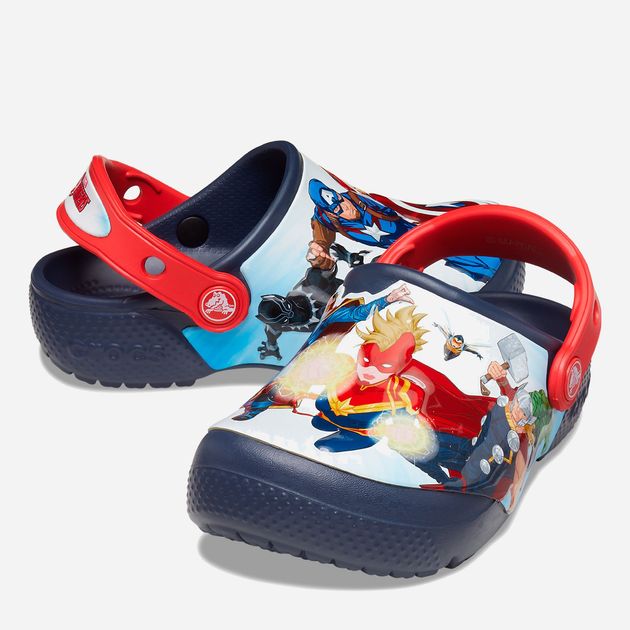 Chodaki chłopięce Crocs Crocs Fl Avengers Patch Clog KCR207069 32-33 Niebieskie (191448707566) - obraz 2