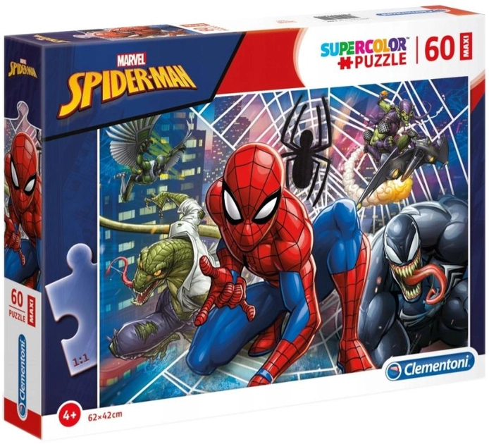 Puzzle Clementoni Maxi Spider-Man 60 elementów (98005125264445) - obraz 1