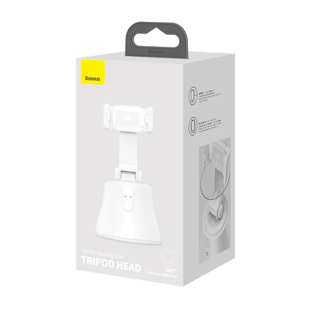Штатив стежить BASEUS 360°AI Following Shot Tripod Head (SUYT-B02) white - Фото 2 Штатив стежить BASEUS 360°AI Following Shot Tripod Head (SUYT-B02) white - изображение 2