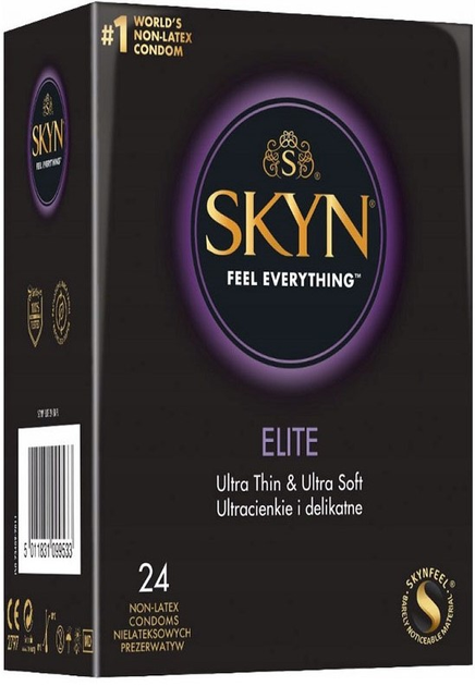 Презервативи Unimil Skyn Elite без латексу 24 шт (5011831099533) - зображення 1