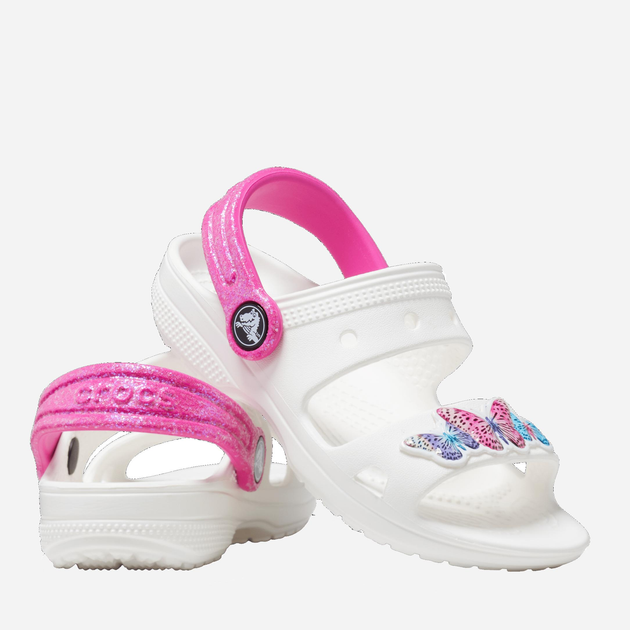Sandały dziecięce dla dziewczynki Crocs Classic Embellished Sandal TCR207803 23-24 Białe (196265224074) - obraz 2