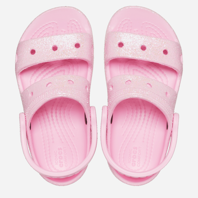 Дитячі сандалії для дівчинки Crocs Classic Crocs Glitter Sandal TCR207983 22-23 Рожеві (196265256266) - зображення 3