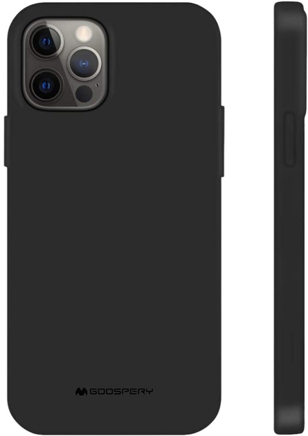 Панель Goospery Mercury Soft для Apple iPhone 12/12 Pro Black (8809745631577) - зображення 2