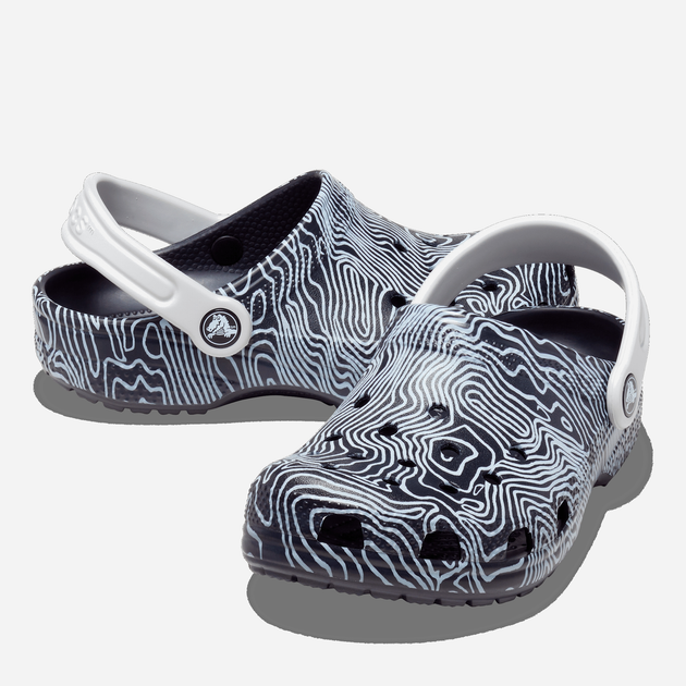 Chodaki chłopięce Crocs Classic Topographic Clog KCR208313 33-34 Ciemnoniebieskie (196265237555) - obraz 2