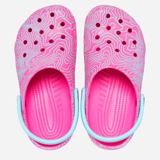 Дитячі крокси для дівчинки Crocs Classic Topographic Clog KCR208313 29-30 Рожеві (196265237616) - зображення 3
