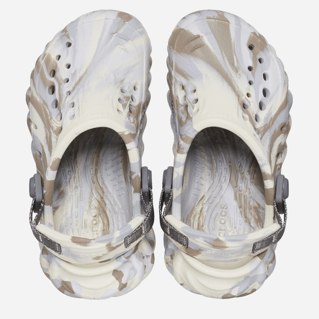 Chodaki chłopięce Crocs Echo Marbled Clog TCR208466 24-25 Beżowe (196265300310) - obraz 3