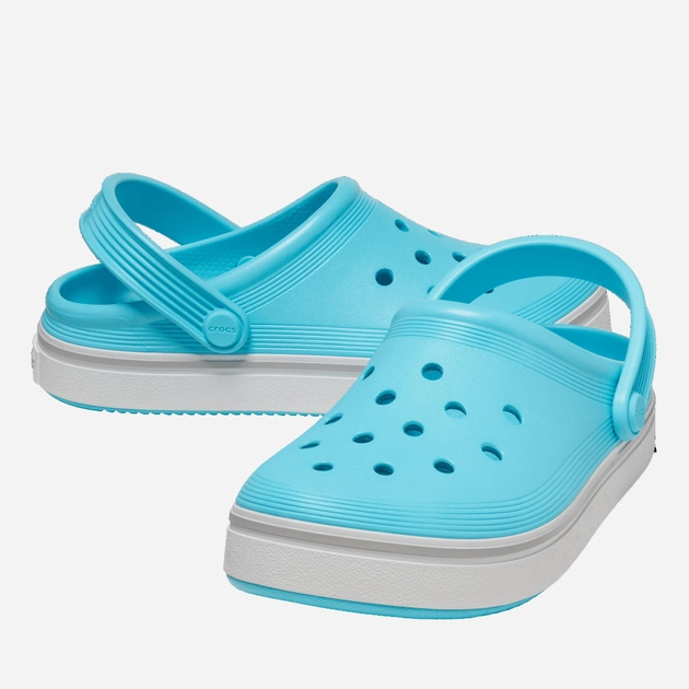 Дитячі крокси для дівчинки Crocs Off Court Clog KCR208477 30-31 Блакитні (196265324989) - зображення 2