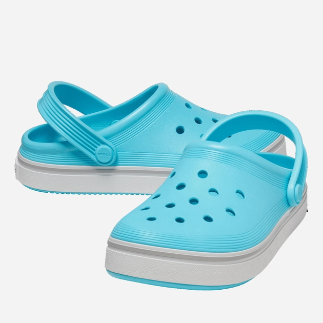 Дитячі крокси для дівчинки Crocs Off Court Clog KCR208477 32-33 Блакитні (196265324996) - зображення 2