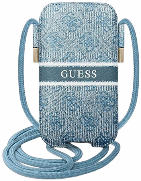 Etui-torba CG Mobile Guess 4G Stripe Uniwersalny Niebieski (3666339031732) - obraz 1