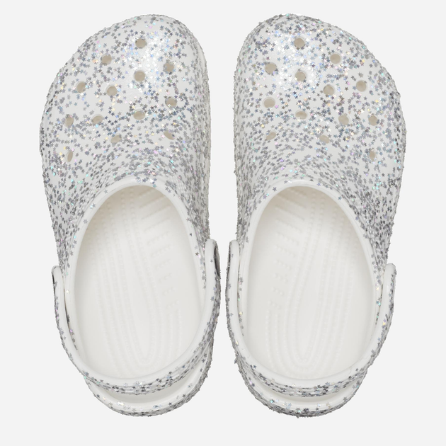 Дитячі крокси-сабо для дівчинки Crocs Classic Starry Glitter Clog KCR208619 33-34 Білі (196265332960) - зображення 3