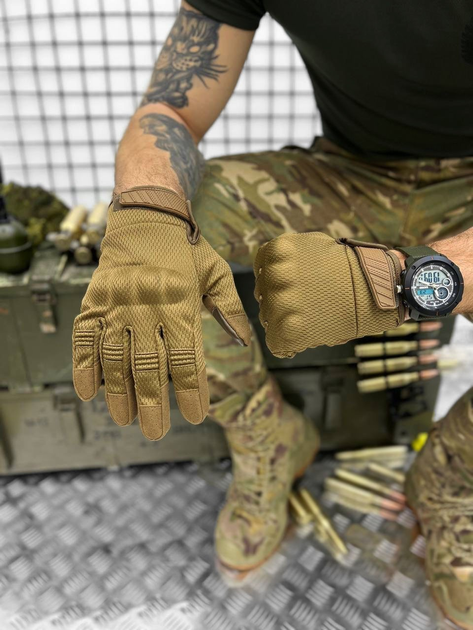 Тактичні рукавички Urban Defender Tactical Gloves Coyote XL - зображення 1