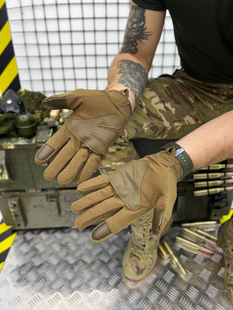 Тактичні рукавички Urban Defender Tactical Gloves Coyote XXL - зображення 2