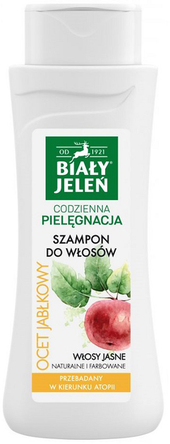 Szampon do włosów Biały Jeleń hipoalergiczne jasnych z octem jabłkowym 300 ml (5900133009954) - obraz 1