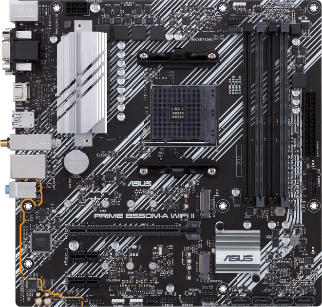 Материнська плата Asus PRIME B550M-A Wi-Fi II (sAM4, AMD B550, PCI-Ex16) - зображення 1