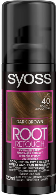 Спрей Syoss Root Retouch для маскування відрослого коріння Темний коричневий 120 мл (9000101052794) - зображення 1